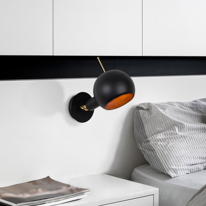 Opviq Sivani - MR-660 Lámpara de pared negra y cobre
